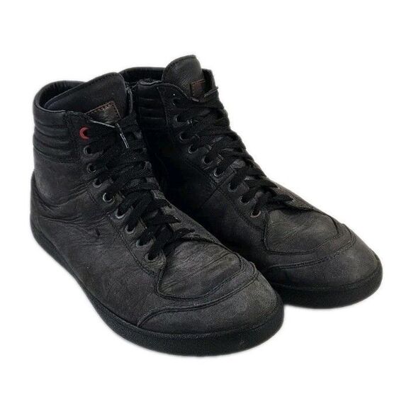 tcx x-groove WP black sneakers mens motorcycle biker hi tops leather ankle guard main image 8
